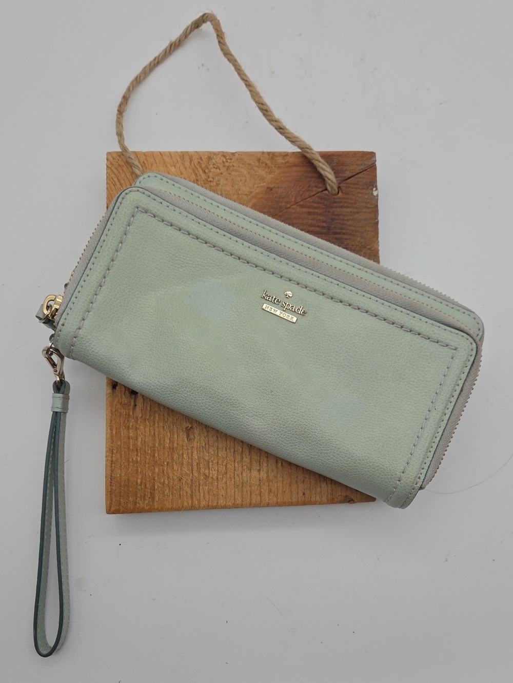 Kate Spade Sage Green Wallet Zip Around Clutch